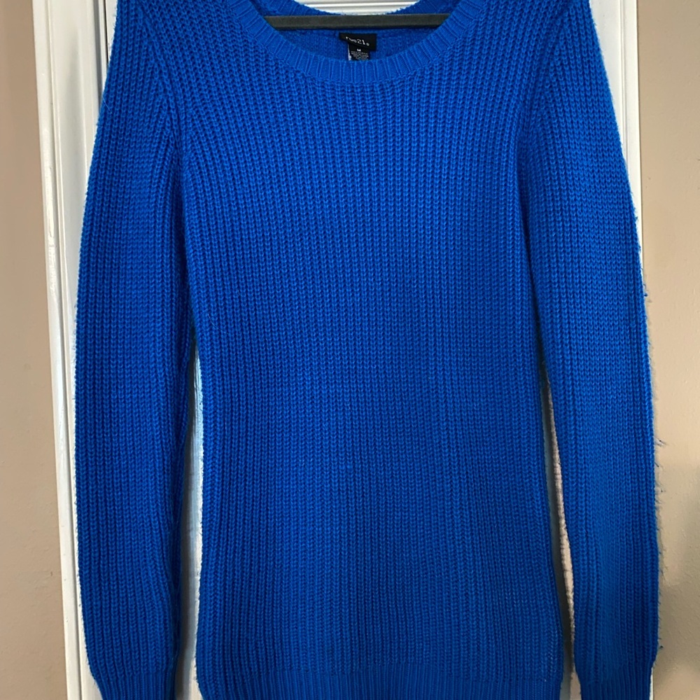 Rue21 Vibrant Blue Crew Neck Sweater
